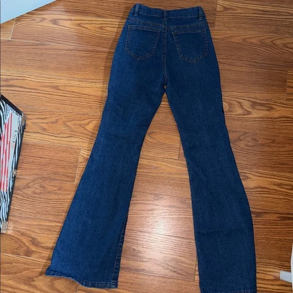 Petite High Waisted Flare Leg Jeans - Picture 7 of 8